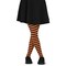 Black and Orange Tights - Striped Nylon Stretch Pantyhose Stocking Accessories for Every Day Attire and Costumes for Teens and Children